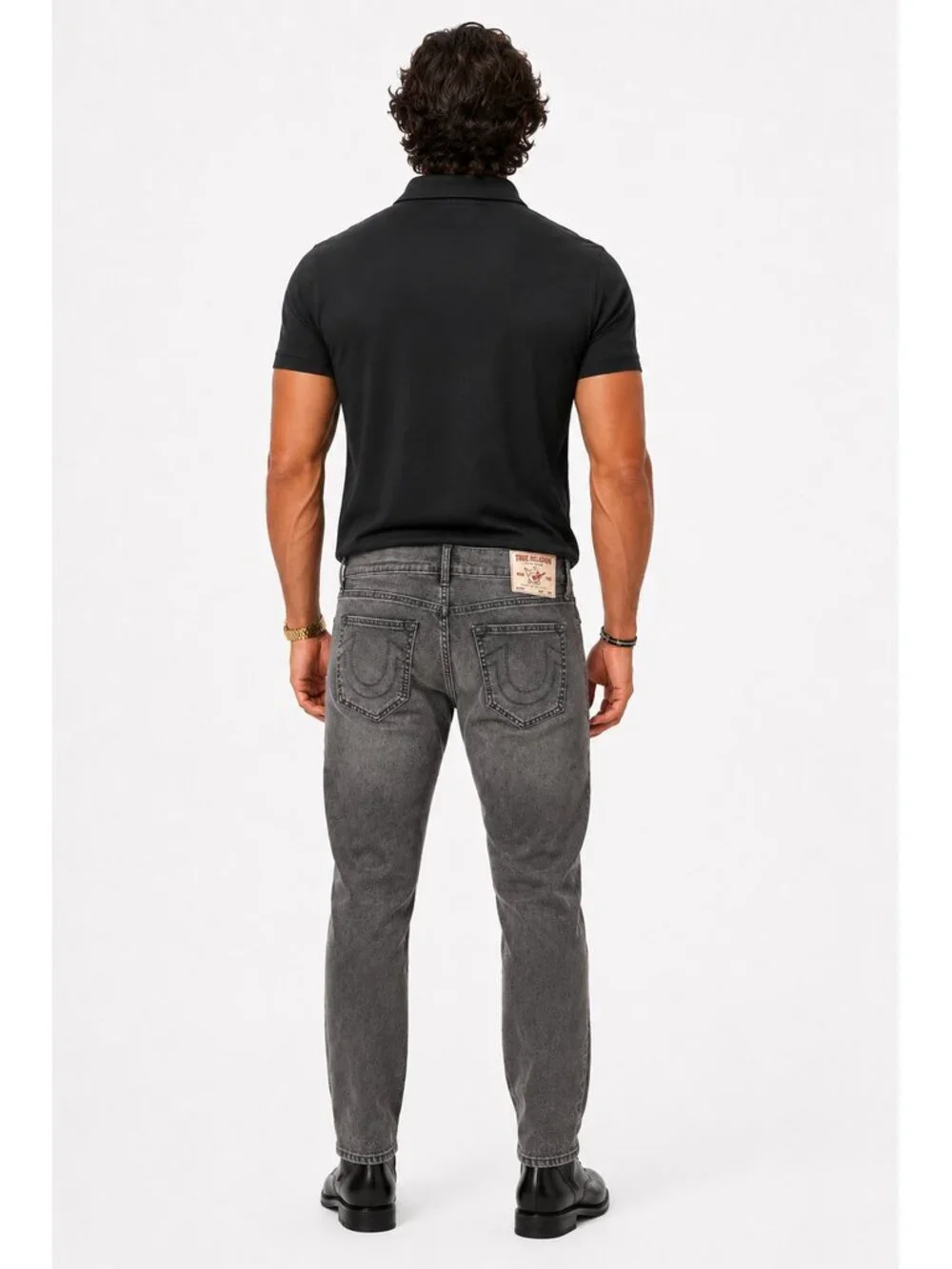 True Religion Men’s Geno Relaxed Slim Grey Phantom Jeans Size 32 NWT